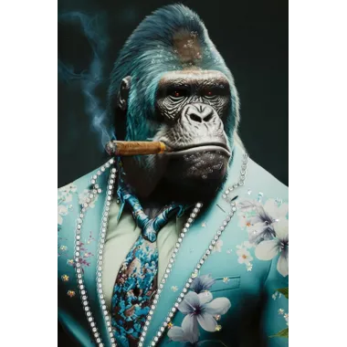 MALOWANE PŁÓTNO LAKIEROWANE KONGY -A- Z RAMĄ 62X4X92 cm